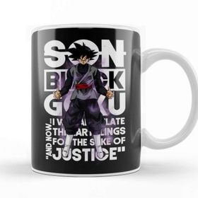 Baskı Dükkanı Dragon Ball Super Black Goku Porselen Beyaz Kupa Bardak