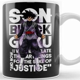 Baskı Dükkanı Dragon Ball Super Black Goku Porselen Beyaz Kupa Bardak