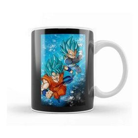 Baskı Dükkanı Dragon Ball Super Dragon Ball Goku Vegeta Porselen Beyaz Kupa Bardak