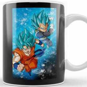 Baskı Dükkanı Dragon Ball Super Dragon Ball Goku Vegeta Porselen Beyaz Kupa Bardak