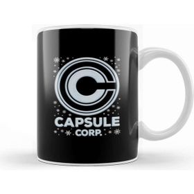 Baskı Dükkanı Dragon Ball Z Capsule Corporation Christmas Snow Logo Porselen Beyaz Kupa Bardak