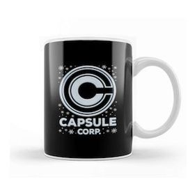 Baskı Dükkanı Dragon Ball Z Capsule Corporation Christmas Snow Logo Porselen Beyaz Kupa Bardak