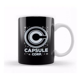 Baskı Dükkanı Dragon Ball Z Capsule Corporation Christmas Snowv Logo Porselen Beyaz Kupa Bardak