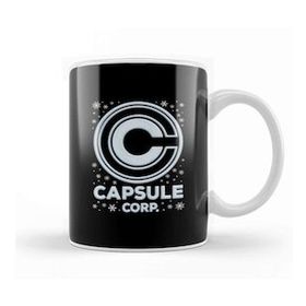 Baskı Dükkanı Dragon Ball Z Capsule Corporation Christmas Snowv Logo Porselen Beyaz Kupa Bardak