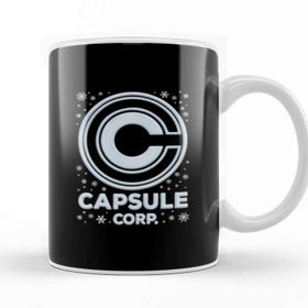 Baskı Dükkanı Dragon Ball Z Capsule Corporation Christmas Snowv Logo Porselen Beyaz Kupa Bardak