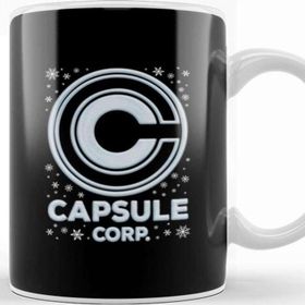 Baskı Dükkanı Dragon Ball Z Capsule Corporation Christmas Snowv Logo Porselen Beyaz Kupa Bardak