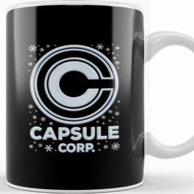 Baskı Dükkanı Dragon Ball Z Capsule Corporation Christmas Snowv Logo Porselen Beyaz Kupa Bardak