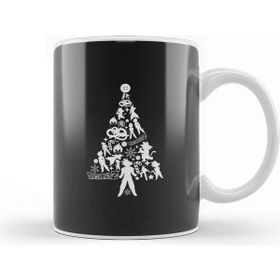 Baskı Dükkanı Dragon Ball Z Christmas Tree Silhouette White Porselen Beyaz Kupa Bardak
