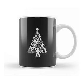 Baskı Dükkanı Dragon Ball Z Christmas Tree Silhouette White Porselen Beyaz Kupa Bardak