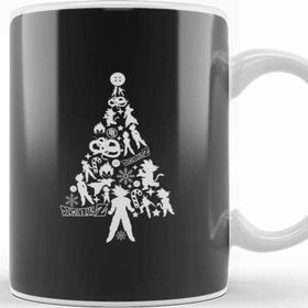 Baskı Dükkanı Dragon Ball Z Christmas Tree Silhouette White Porselen Beyaz Kupa Bardak