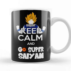 Baskı Dükkanı Dragon Ball Z Go Super Saiyan Porselen Beyaz Kupa Bardak
