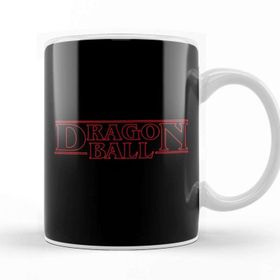 Baskı Dükkanı Dragon Ball Z Stranger Things Text Kupa