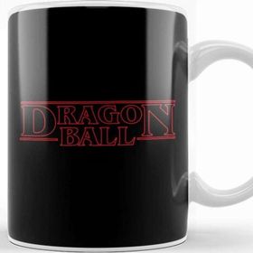 Baskı Dükkanı Dragon Ball Z Stranger Things Text Kupa