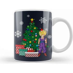 Baskı Dükkanı Dragonball Z Gohan Around The Christmas Tree Kupa