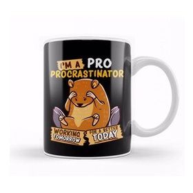 Baskı Dükkanı Drama Cute Funny I'm A Pro Procrastinator Hamster Pun Kupa