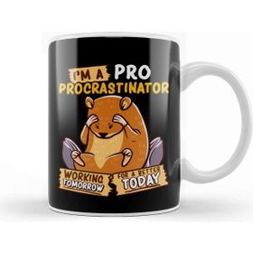 Baskı Dükkanı Drama Cute Funny I'm A Pro Procrastinator Hamster Pun Kupa