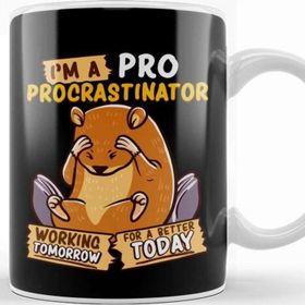 Baskı Dükkanı Drama Cute Funny I'm A Pro Procrastinator Hamster Pun Kupa