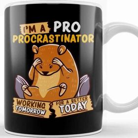 Baskı Dükkanı Drama Cute Funny I'm A Pro Procrastinator Hamster Pun Kupa