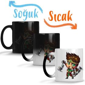 Baskı Dükkanı Draven League of Legends Sihirli Porselen Kupa