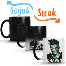 Baskı Dükkanı Draven League of Legends Sihirli Porselen Kupa