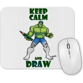 Baskı Dükkanı Draw Hulk Mouse Pad