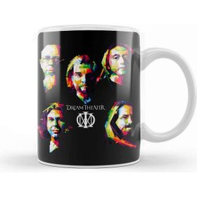 Baskı Dükkanı Dream Theater In Pop Art Beyaz 330 ml Porselen Kupa Bardak