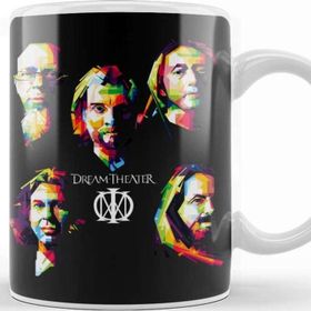 Baskı Dükkanı Dream Theater In Pop Art Beyaz 330 ml Porselen Kupa Bardak