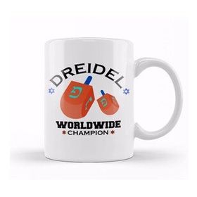 Baskı Dükkanı Dreidel Worldwide Champion Cute Hanukkah Kupa