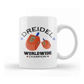 Baskı Dükkanı Dreidel Worldwide Champion Cute Hanukkah Kupa