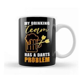 Baskı Dükkanı Drinking Team Darts Problem Dart Player Bullseye Dartist Kupa