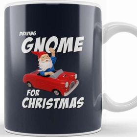 Baskı Dükkanı Driving Gnome For Christmas Kupa