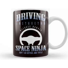 Baskı Dükkanı Driving Instructor Ninja Novice Driver School Lesson Teacher Kupa
