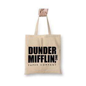 Baskı Dükkanı Dunder Mifflin World's Best Boss The Office Tv Show Bez Kadın Günlük Çanta