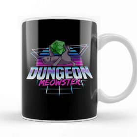 Baskı Dükkanı Dungeon Meowster Cute Cat Gaming Kupa