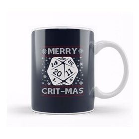 Baskı Dükkanı Dungeons and Dragons Merry Critmas Christmas Knit Pattern Kupa