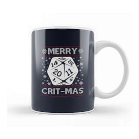 Baskı Dükkanı Dungeons and Dragons Merry Critmas Christmas Knit Pattern Kupa
