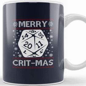 Baskı Dükkanı Dungeons and Dragons Merry Critmas Christmas Knit Pattern Kupa
