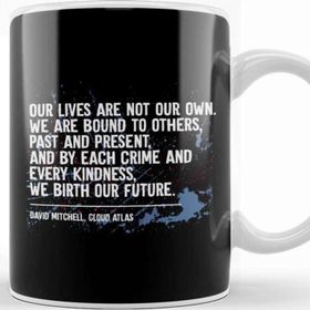 Baskı Dükkanı Dystopian Our Lives Are Not Our Own Quote Beyaz 330 ml Porselen Kupa Bardak