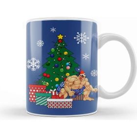 Baskı Dükkanı E Honda Around The Christmas Tree Street Fighter Kupa Bardak