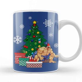Baskı Dükkanı E Honda Around The Christmas Tree Street Fighter Kupa Bardak