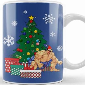 Baskı Dükkanı E Honda Around The Christmas Tree Street Fighter Kupa Bardak