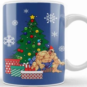 Baskı Dükkanı E Honda Around The Christmas Tree Street Fighter Kupa Bardak