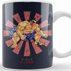 Baskı Dükkanı E Honda Retro Japanese Street Fighter Kupa Bardak