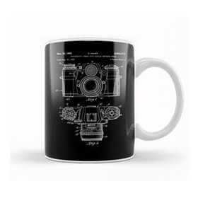 Baskı Dükkanı E Sauer Camera Patent Blueprints Contarex I Kupa Bardak