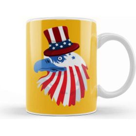 Baskı Dükkanı Eagle Happy Independence Day 4th Of July Gift Kupa Bardak