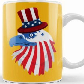 Baskı Dükkanı Eagle Happy Independence Day 4th Of July Gift Kupa Bardak