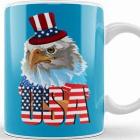 Baskı Dükkanı Eagle Independence Day 4th Of July Gift Celebration Kupa Bardak