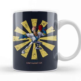 Baskı Dükkanı Earthworm Jim Retro Japanese Kupa Bardak