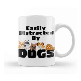 Baskı Dükkanı Easily Distracted By Dogs Puppy Lover 02 Kupa Bardak