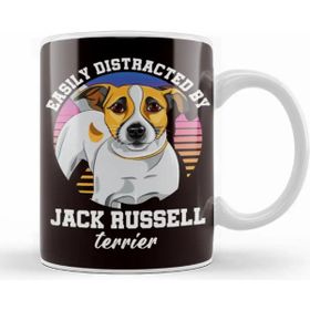 Baskı Dükkanı Easily Distracted By Jack Russel Terrier Dogs Fans Kupa Bardak